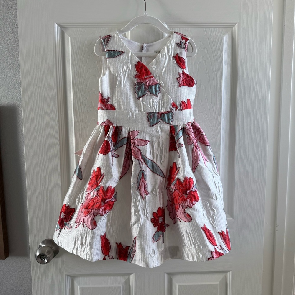 Pili Carrera Red Floral Sleeveless A-Line Sundress